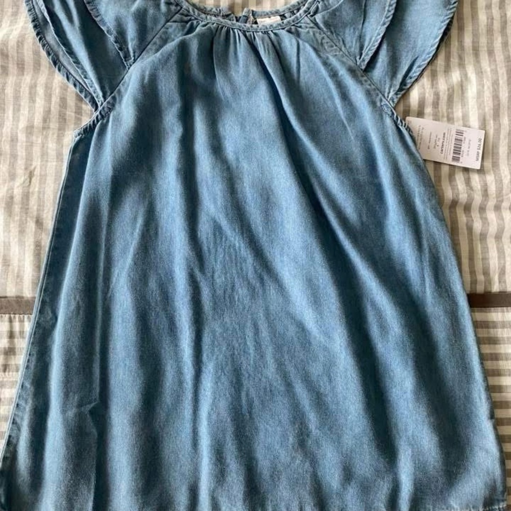 Carter's blue denim like top size 8